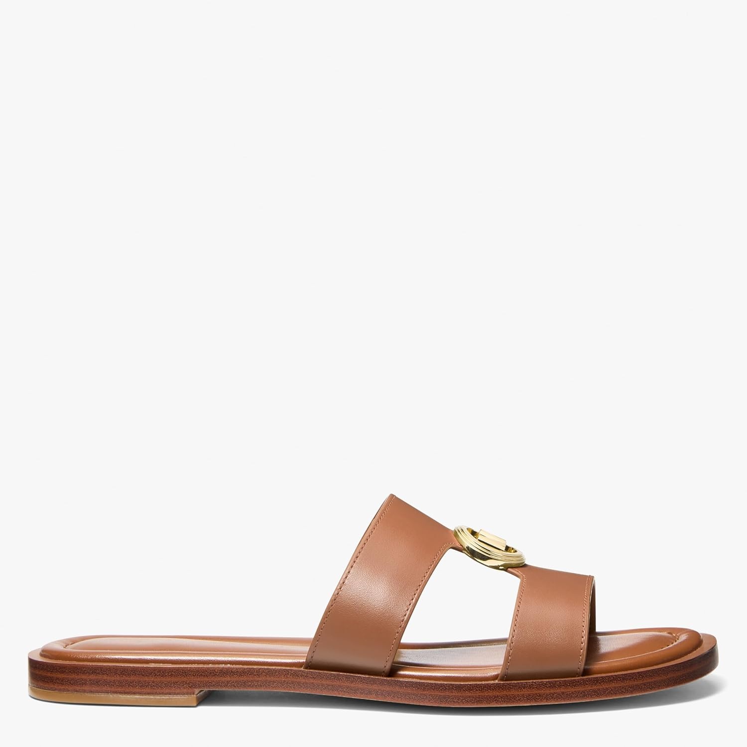 image:imageMichael Kors Womens Erin Flat SandalLeatherLuggage