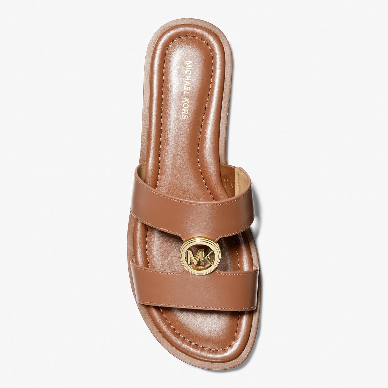 image:imageMichael Kors Womens Erin Flat SandalLeatherLuggage
