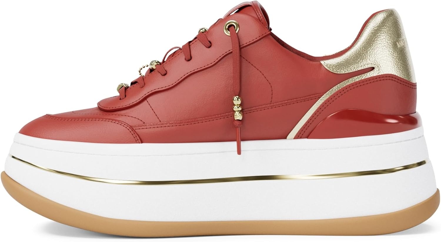 image:imageMichael Kors Womens Hayes Lace Up SneakersCrimson