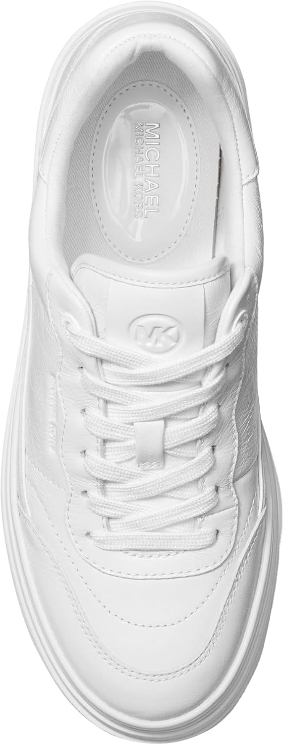 image:imageMichael Kors Womens Hayes Lace Up SneakersOptic WhiteCrush Leather