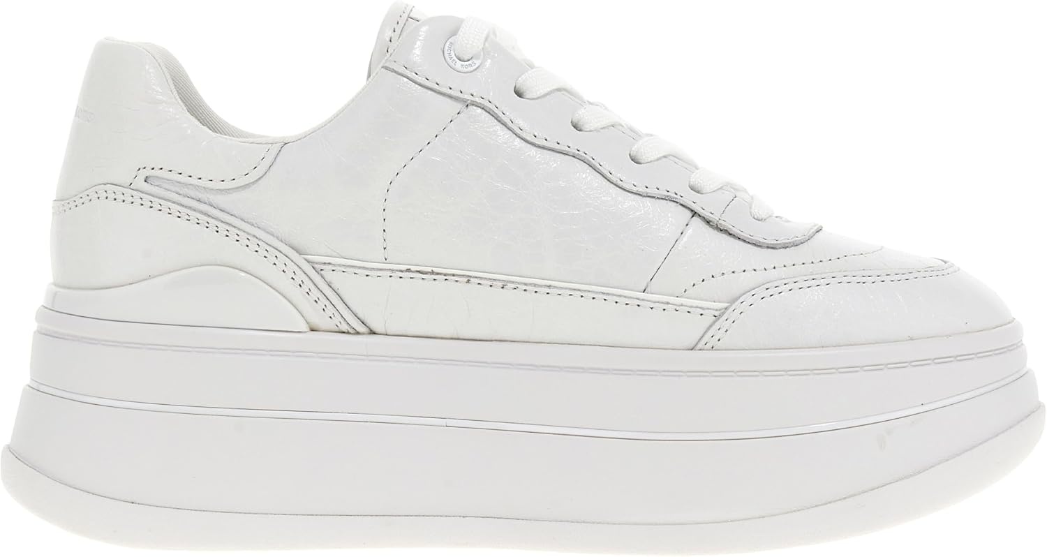 image:imageMichael Kors Womens Hayes Lace Up SneakersOptic WhiteCrush Leather