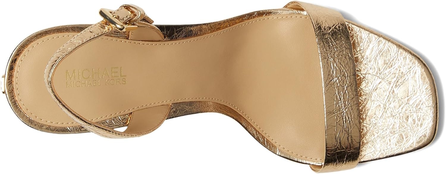 image:imageMichael Kors Womens Kasia Heeled SandalPale Gold