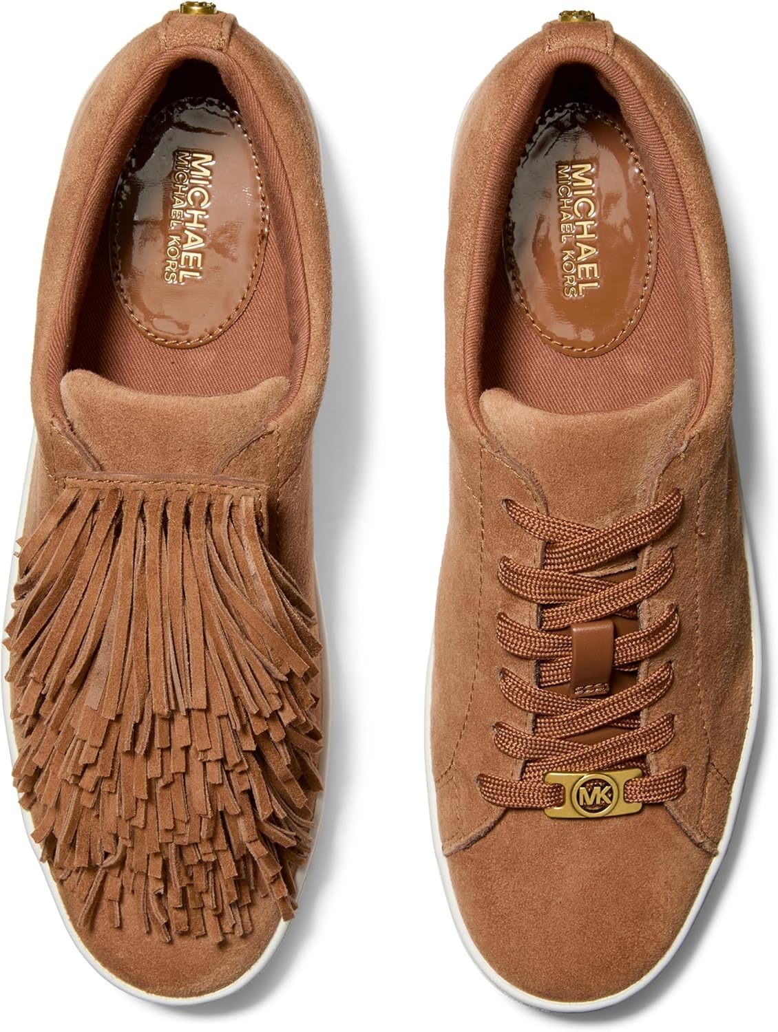 image:imageMichael Kors Womens Keaton Lace Up SneakerSuedeLuggage