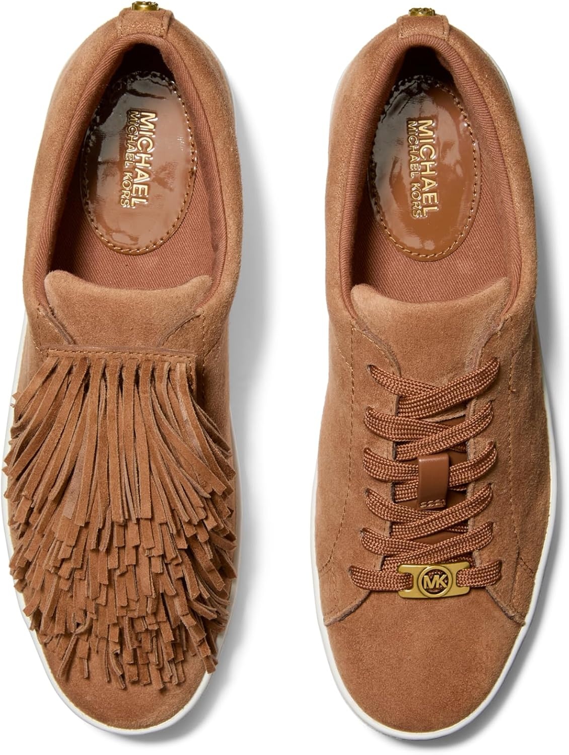 image:imageMichael Kors Womens Keaton Lace Up SneakerSuedeLuggage