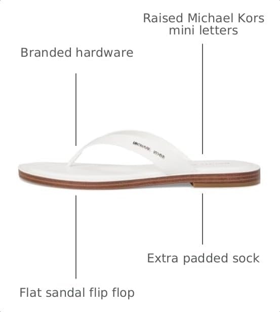 image:imageMichael Kors Womens Koko Flip FlopOptical White