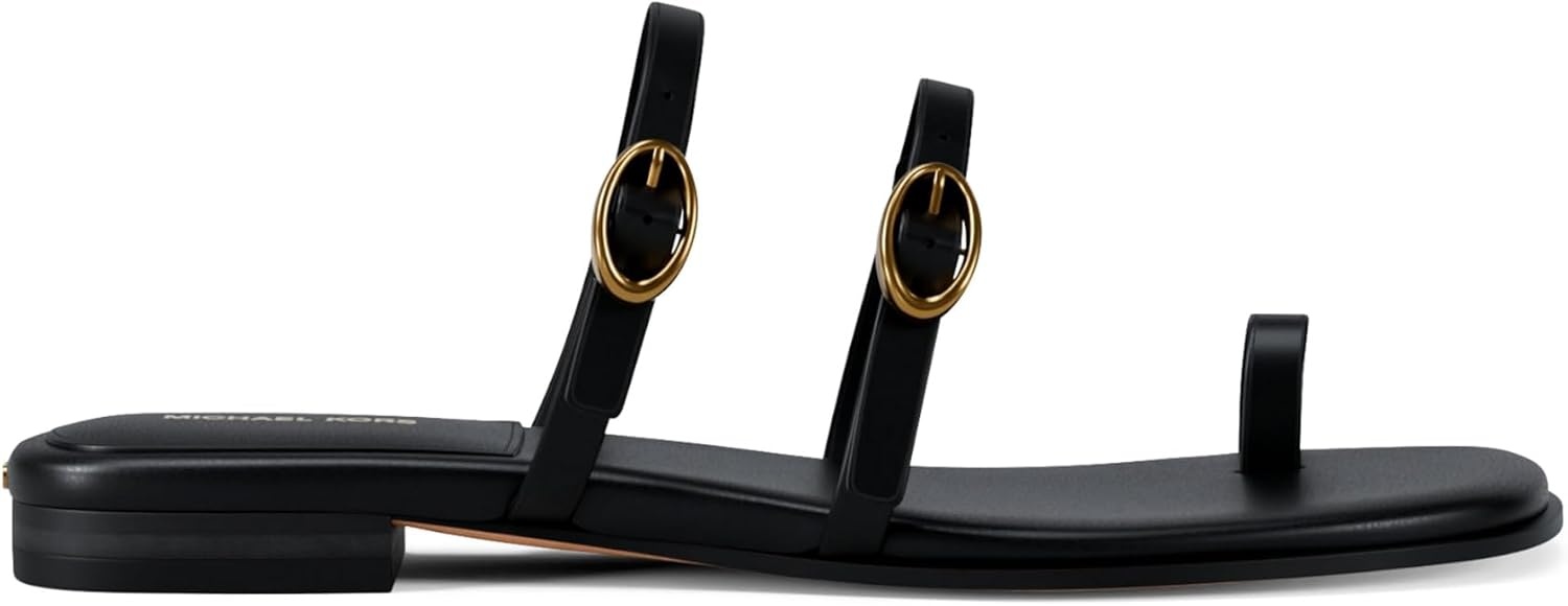 image:imageMichael Kors Womens Kya Flat SandalsLeatherBlack