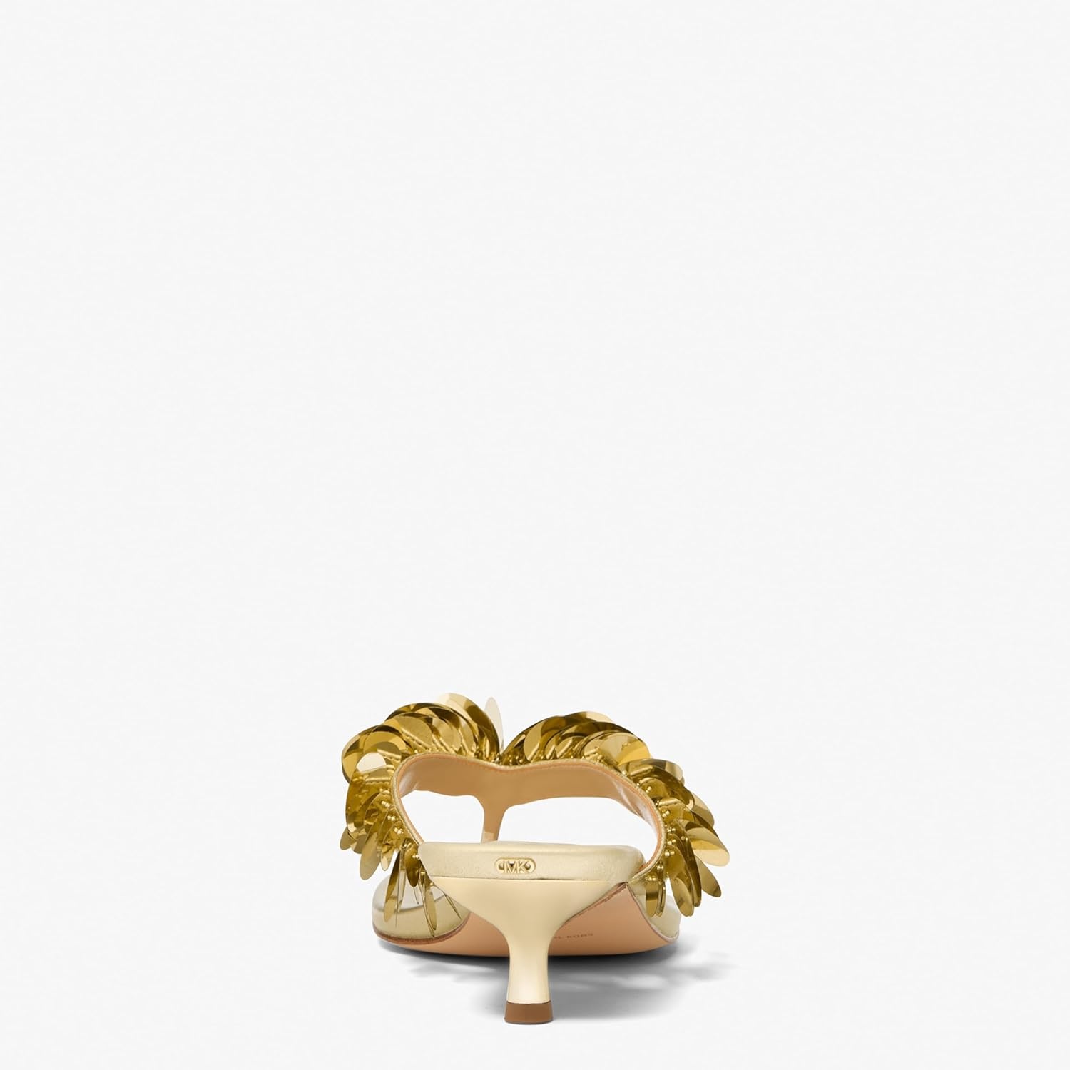 image:imageMichael Kors Womens Loretta Mid ThongSequinsPale Gold