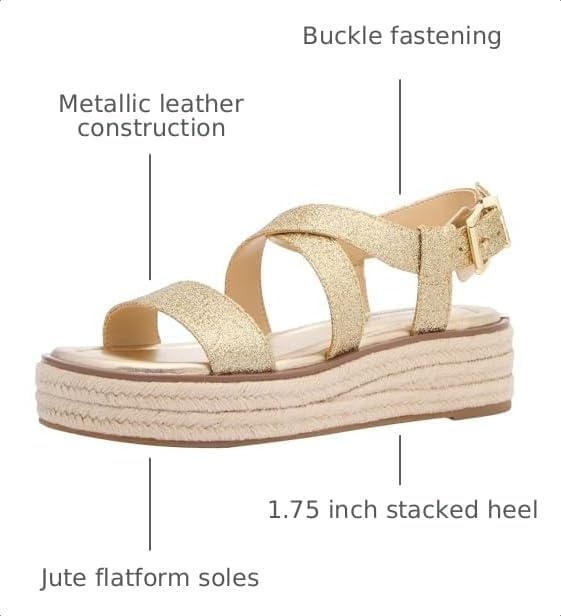 image:imageMichael Kors Womens Lynn Espadrille SandalPale Gold