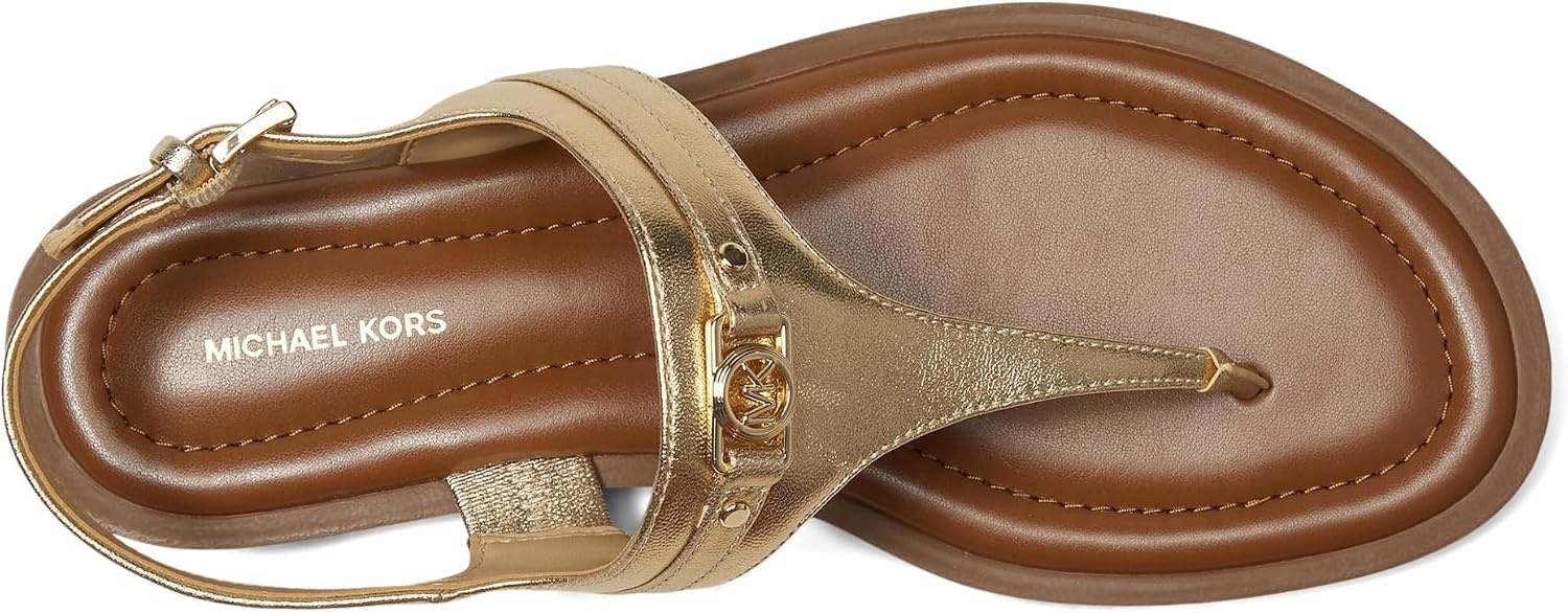 image:imageMichael Kors Womens Mandy Thong SandalLeatherPale Gold