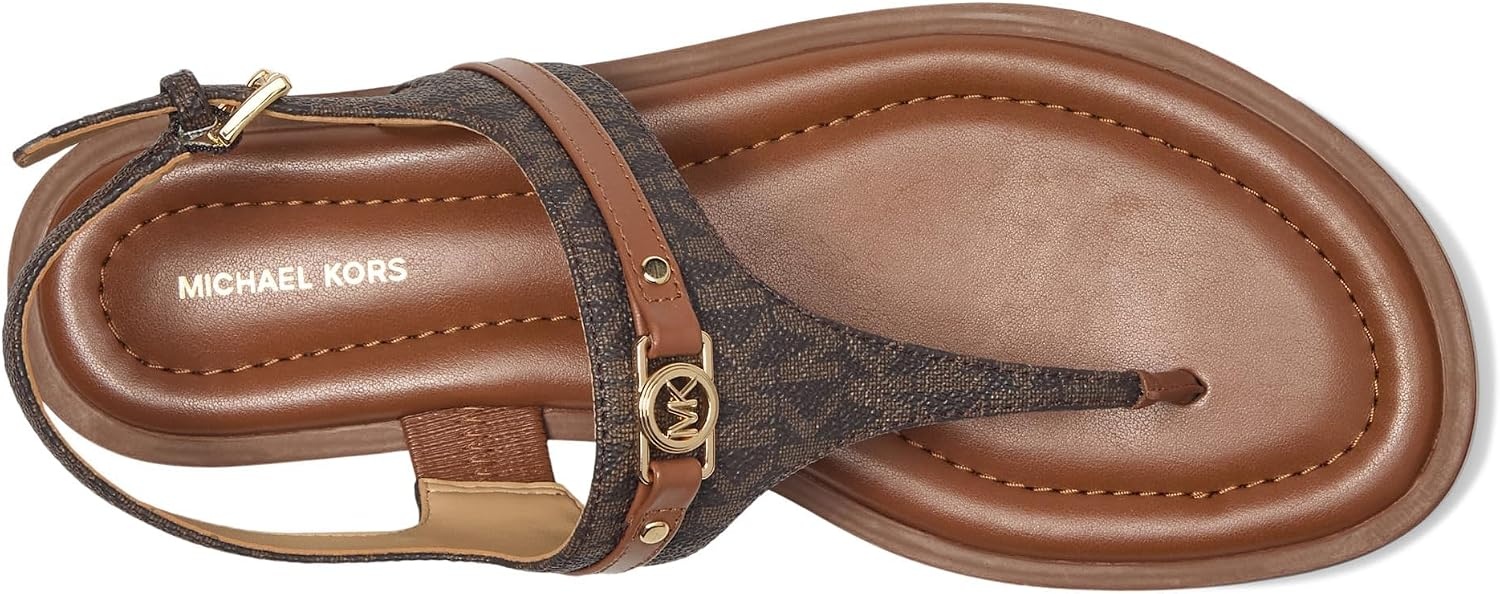 image:imageMichael Kors Womens Mandy Thong SandalMk SignatureBrownLuggage