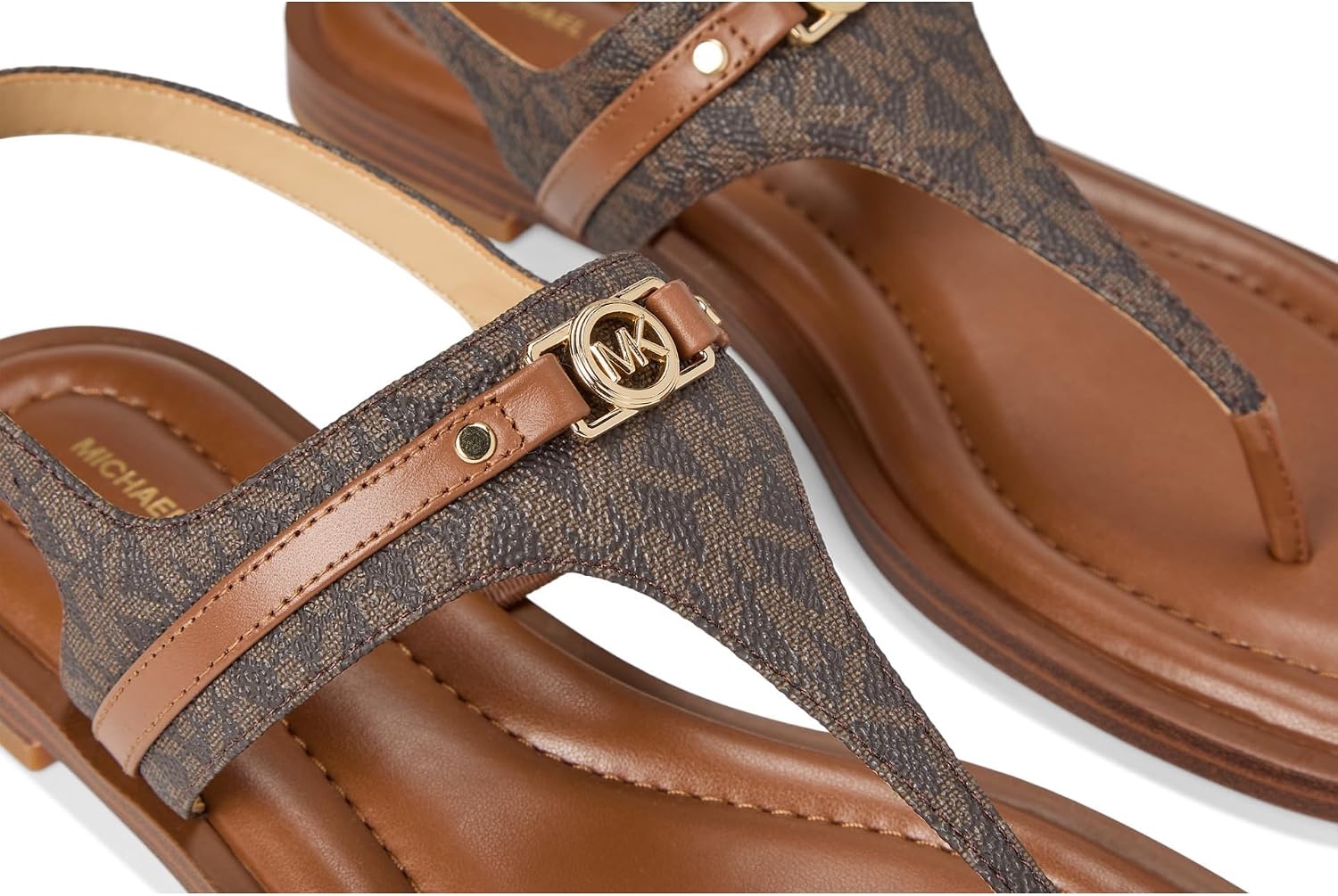image:imageMichael Kors Womens Mandy Thong SandalMk SignatureBrownLuggage
