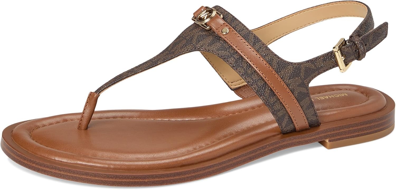 image:imageMichael Kors Womens Mandy Thong SandalMk SignatureBrownLuggage