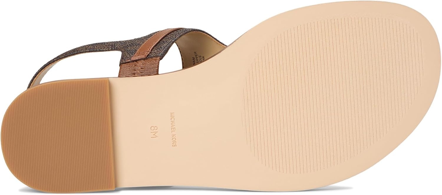 image:imageMichael Kors Womens Mandy Thong SandalMk SignatureBrownLuggage