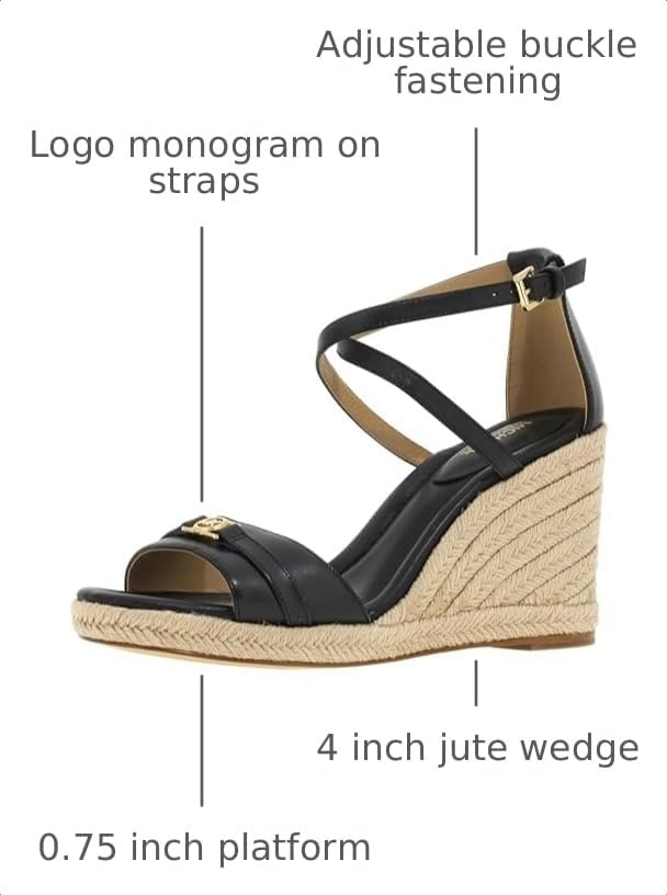image:imageMichael Kors Womens Mandy Wedge SandalsBlack