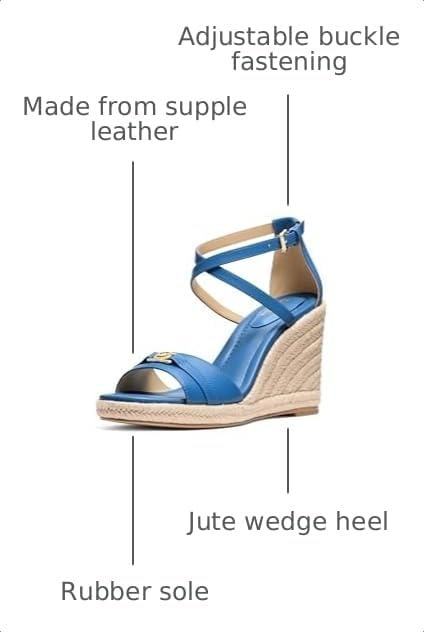 image:imageMichael Kors Womens Mandy Wedge SandalsFrench Blue
