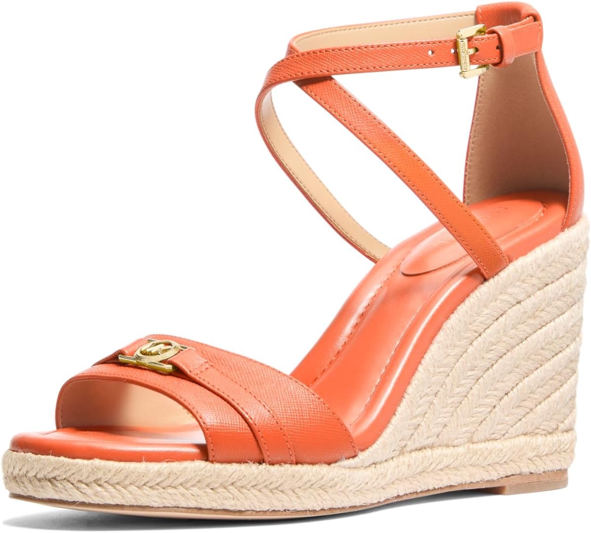 image:imageMichael Kors Womens Mandy Wedge SandalsLeatherMimosa