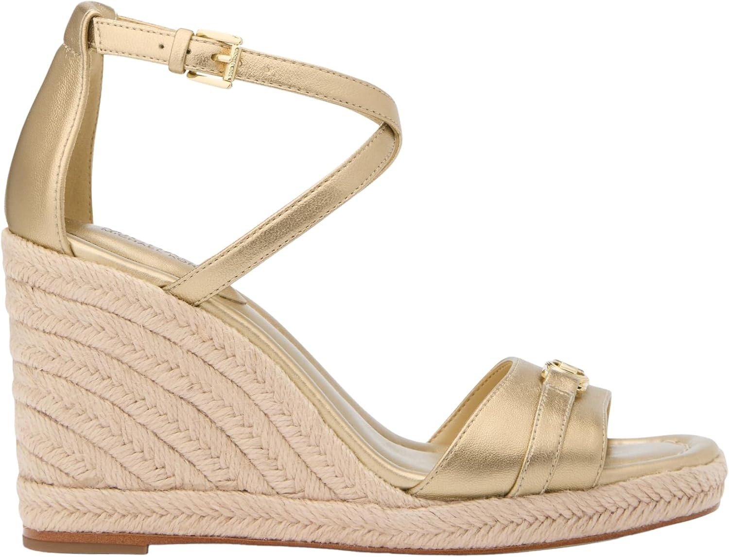 image:imageMichael Kors Womens Mandy Wedge SandalsPale Gold