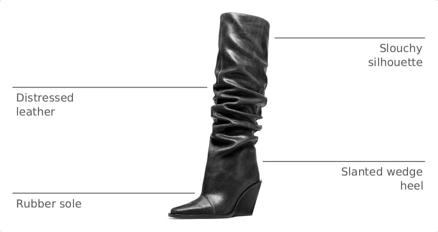image:imageMichael Kors Womens Noemie Heeled BootBlackDistressed Leather