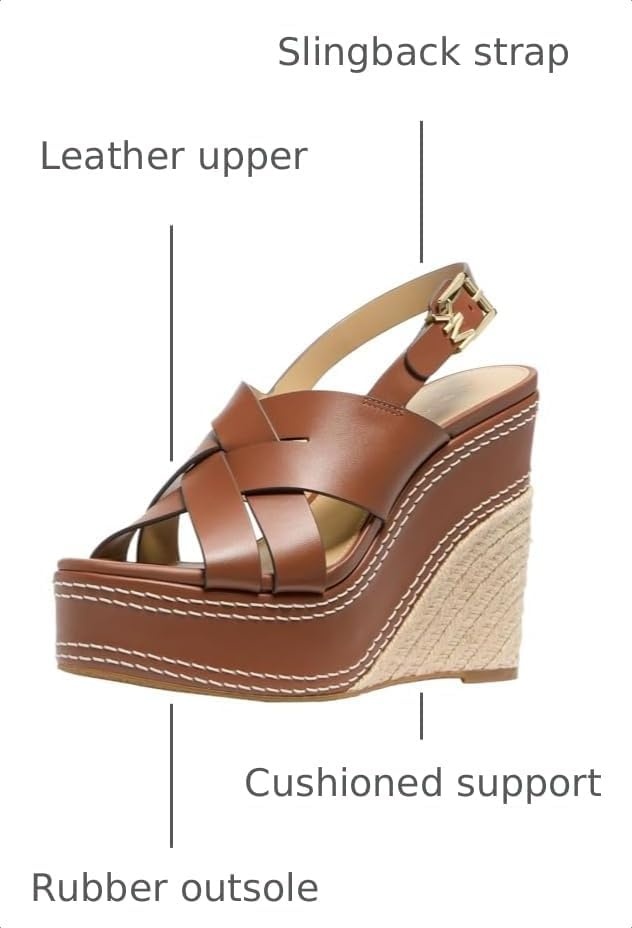 image:imageMichael Kors Womens Nora Wedge SandalsLuggage