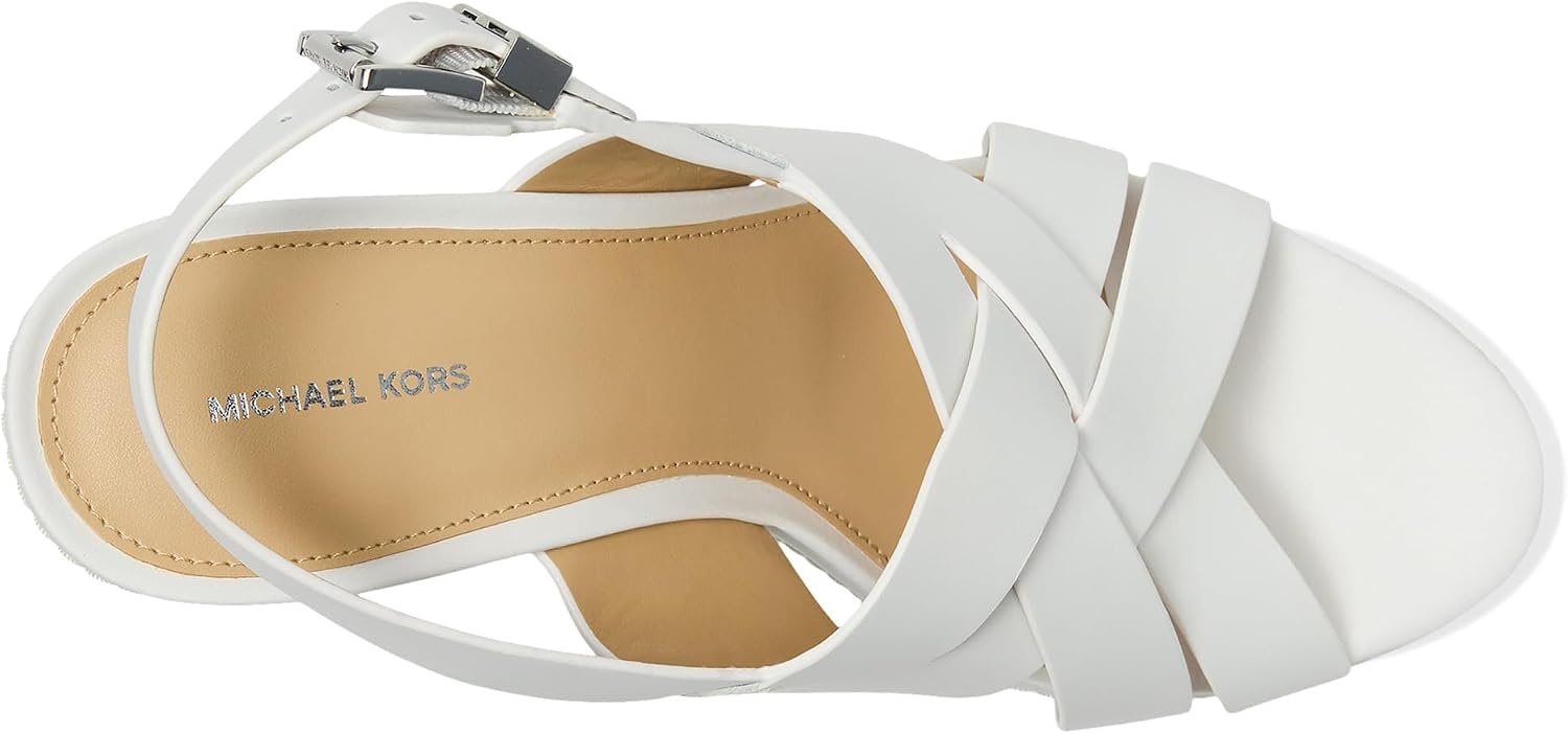 image:imageMichael Kors Womens Nora Wedge SandalsOptical White