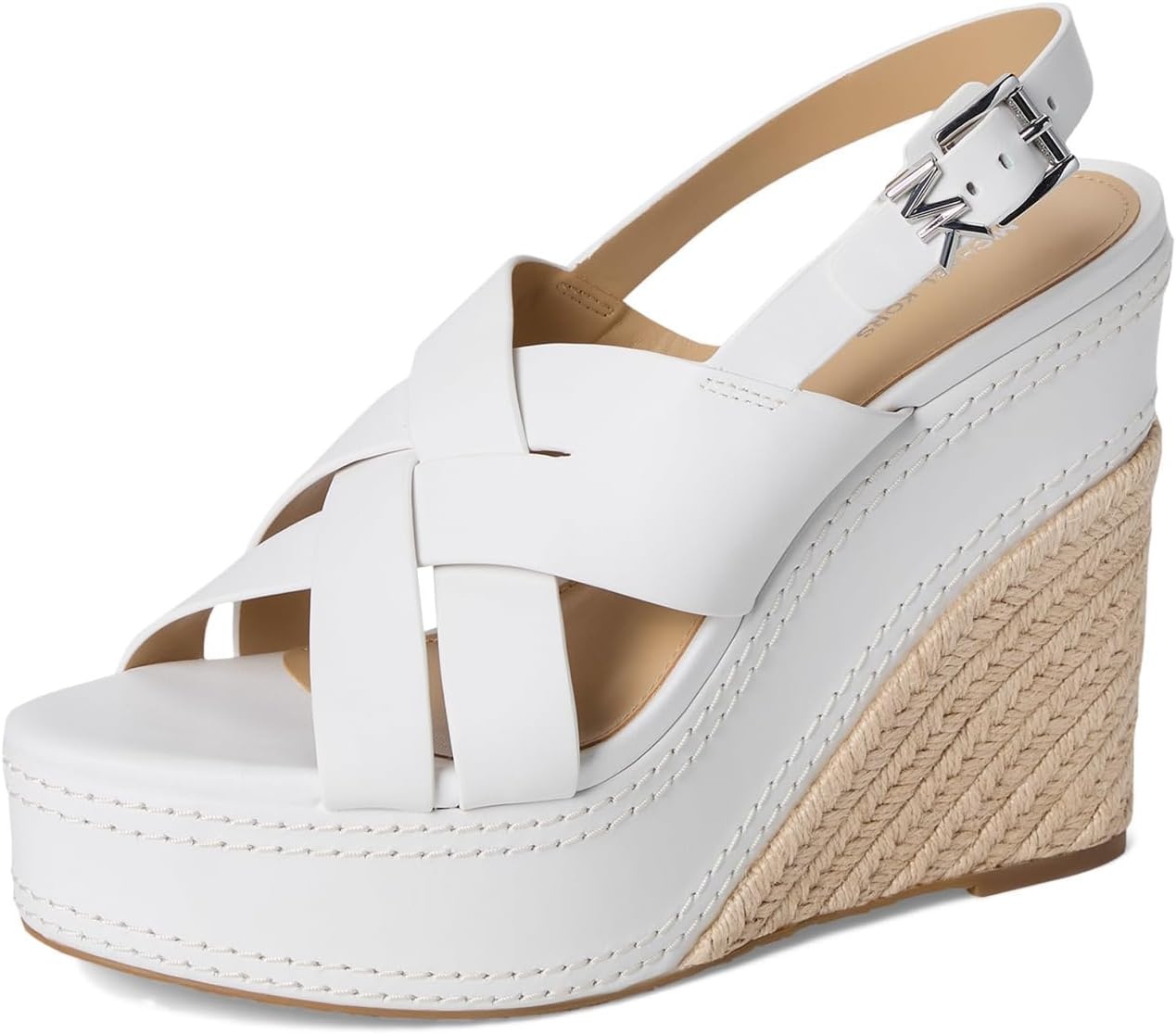 image:imageMichael Kors Womens Nora Wedge SandalsOptical White