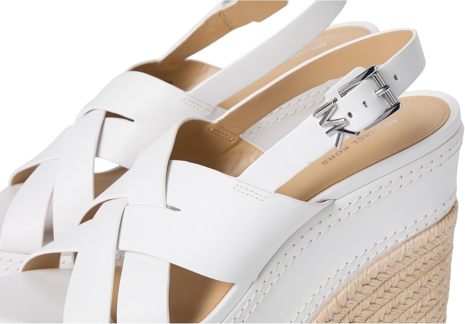 image:imageMichael Kors Womens Nora Wedge SandalsOptical White