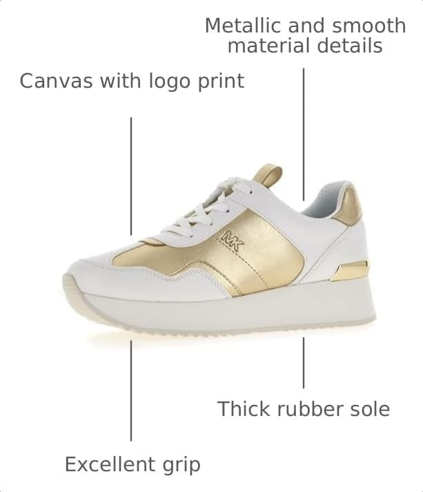image:imageMichael Kors Womens Raina TrainerPale Gold Multi