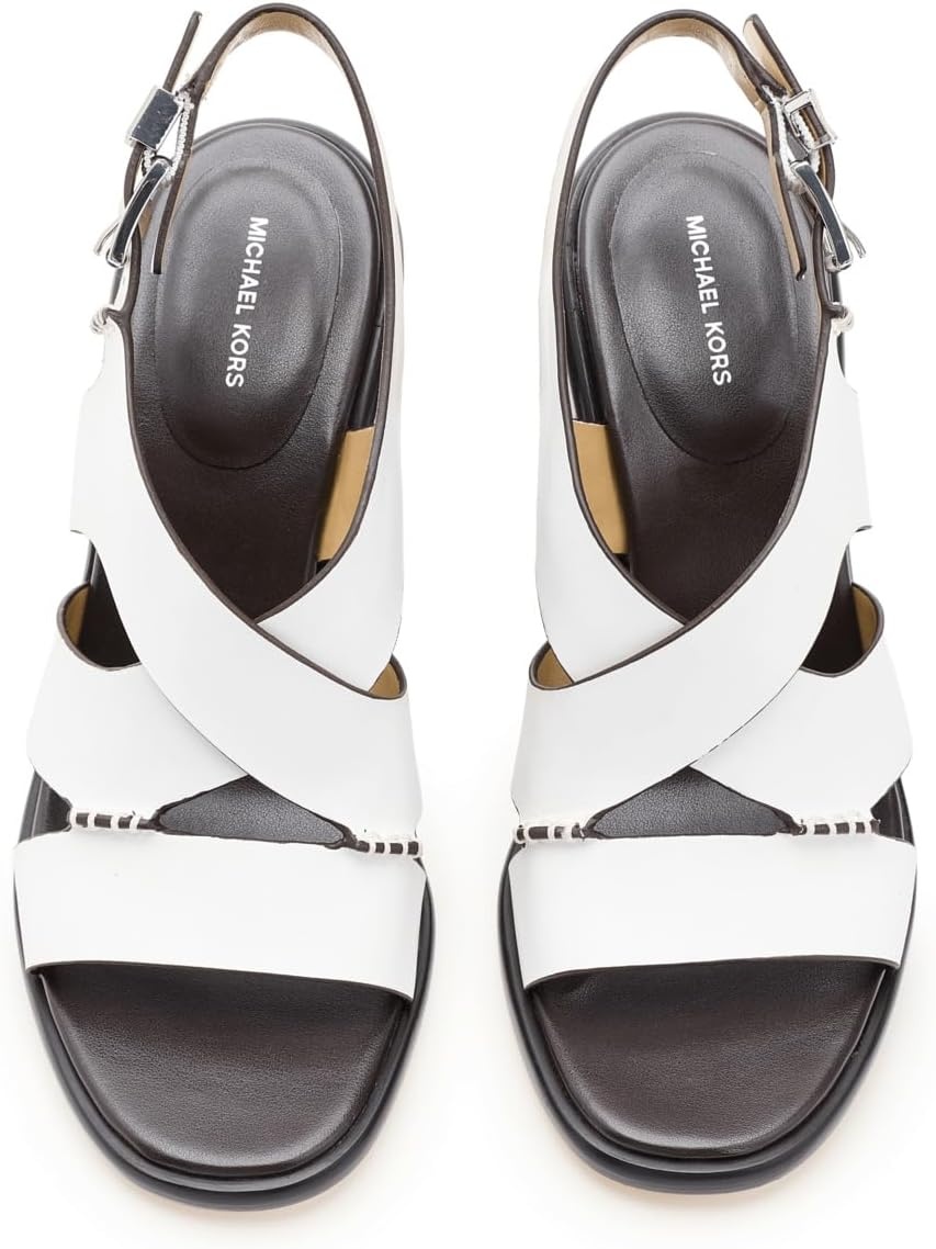 image:imageMichael Kors Womens Raven Block Heeled SandalOptical White