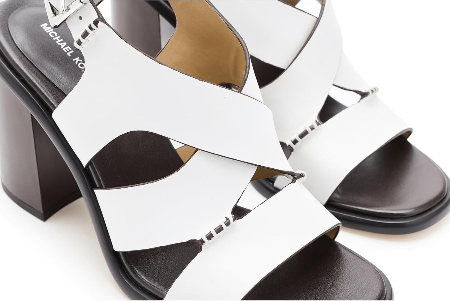 image:imageMichael Kors Womens Raven Block Heeled SandalOptical White