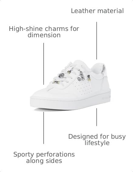 image:imageMichael Kors Womens Scotty Lace Up ShoesOptic WhiteLace Charms