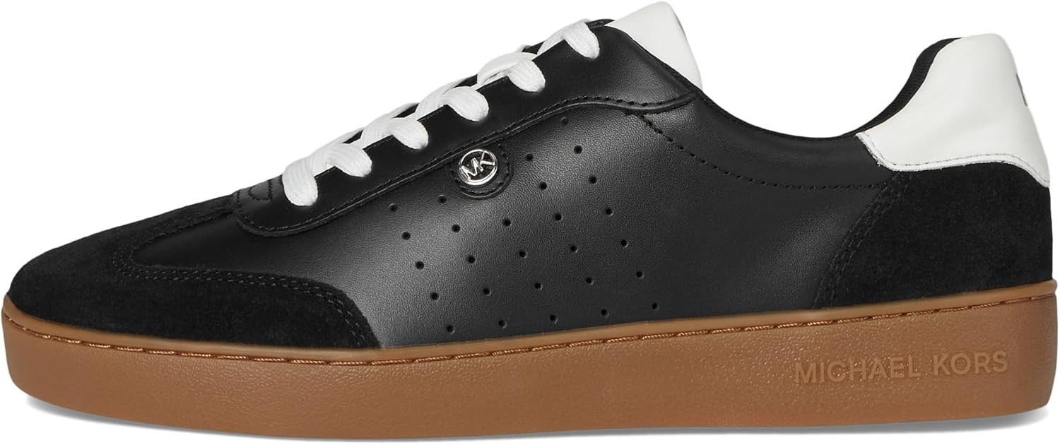 image:imageMichael Kors Womens Scotty Lace Up ShoesVachetta LeatherSuedeBlack