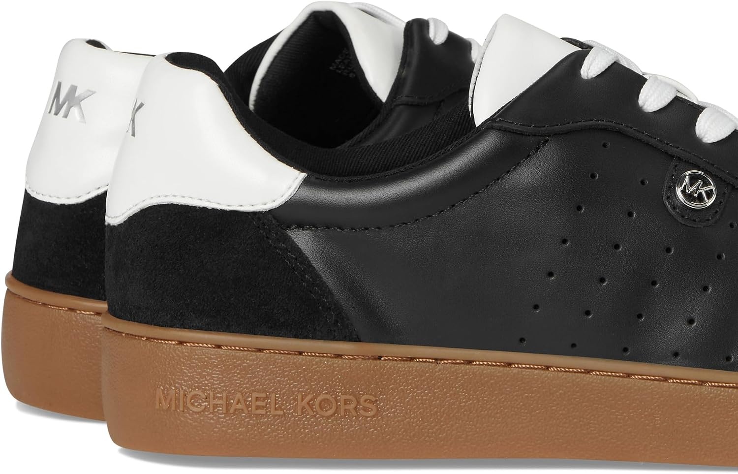 image:imageMichael Kors Womens Scotty Lace Up ShoesVachetta LeatherSuedeBlack