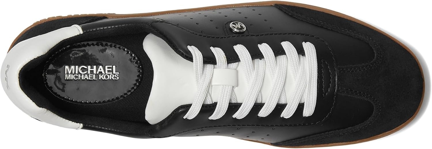 image:imageMichael Kors Womens Scotty Lace Up ShoesVachetta LeatherSuedeBlack