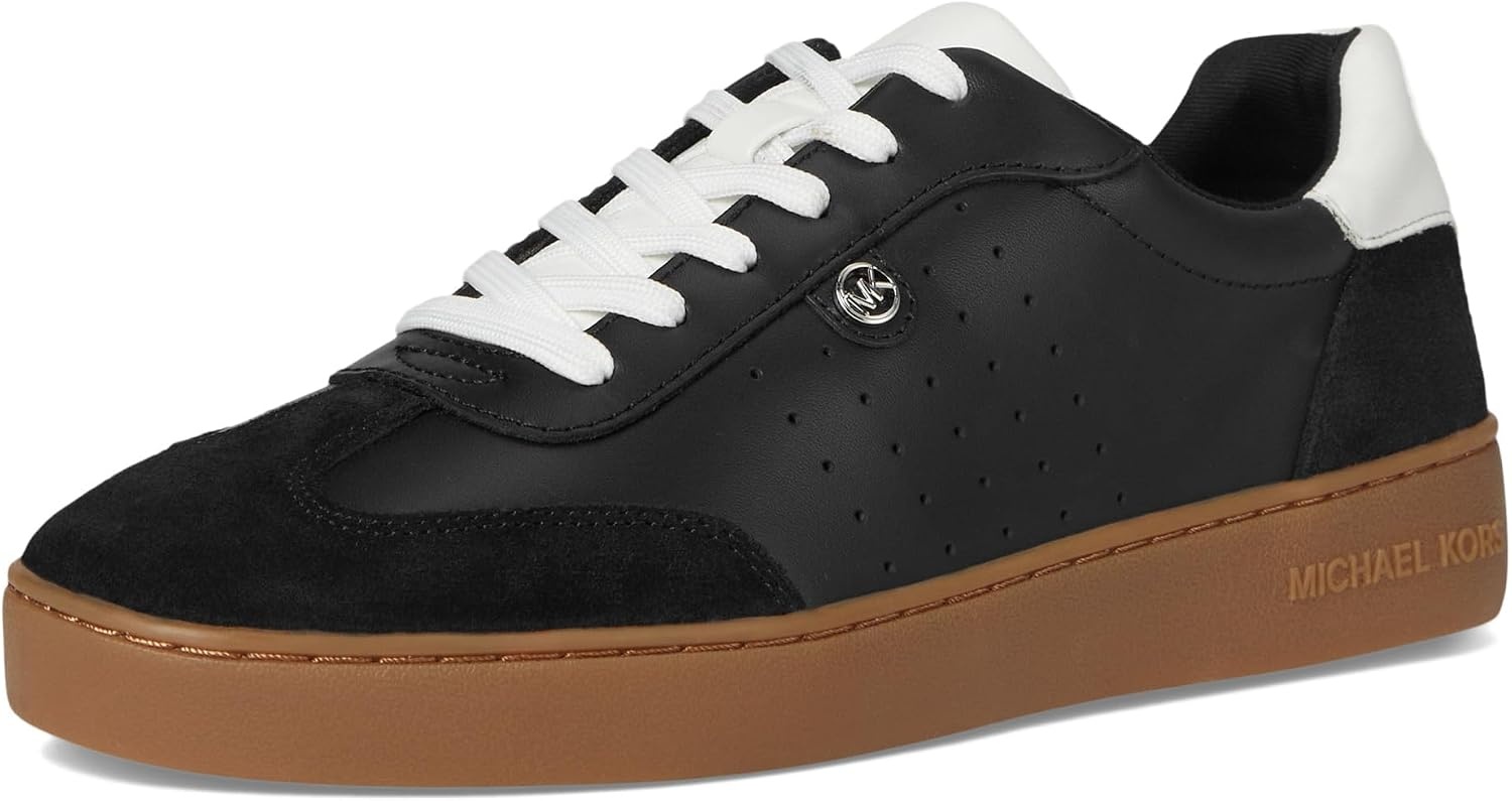 image:imageMichael Kors Womens Scotty Lace Up ShoesVachetta LeatherSuedeBlack