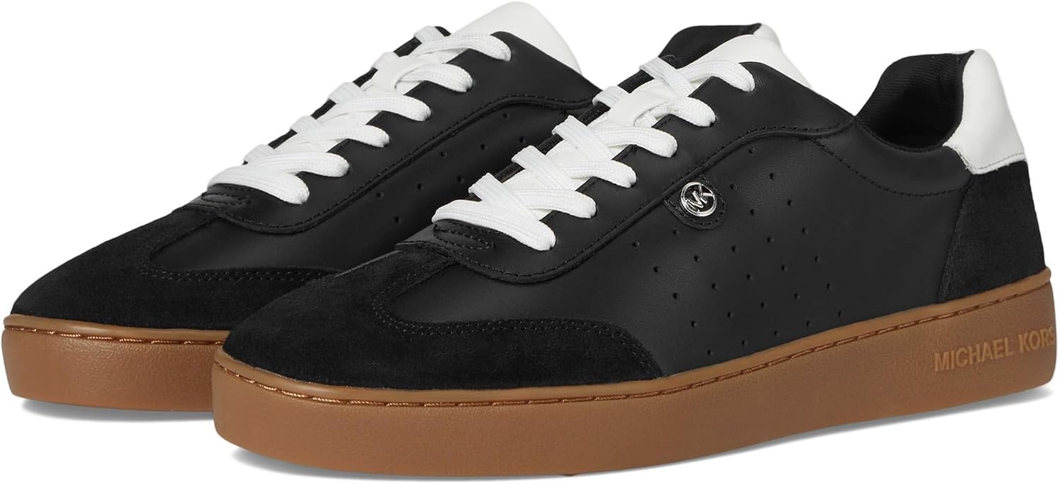 image:imageMichael Kors Womens Scotty Lace Up ShoesVachetta LeatherSuedeBlack