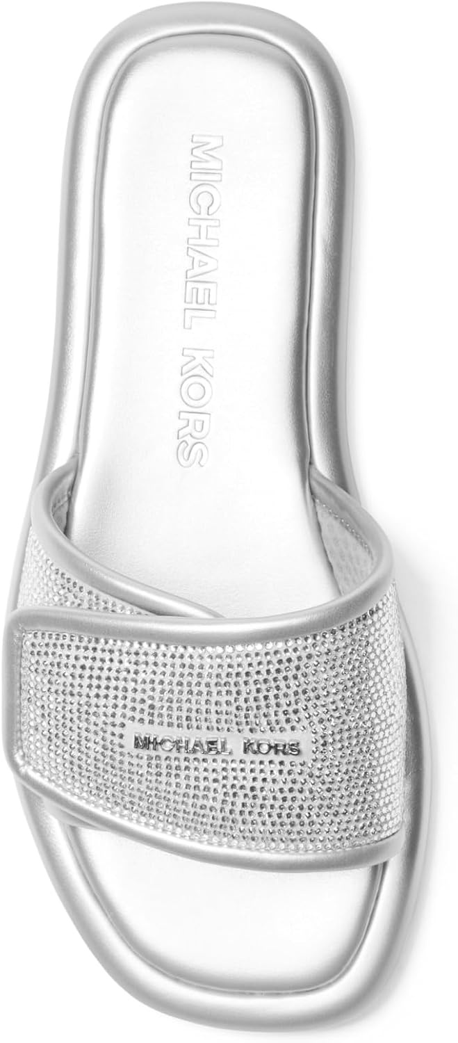 image:imageMichael Kors Womens Suki Flat SlideStuddedSilver