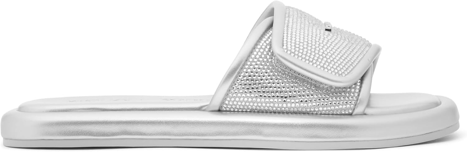 image:imageMichael Kors Womens Suki Flat SlideStuddedSilver