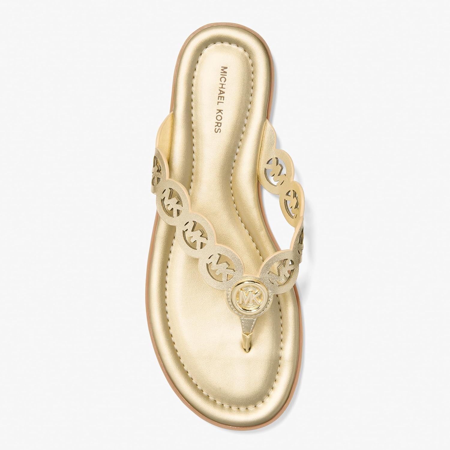 image:imageMichael Kors womens Janie Thong SandalPale Gold