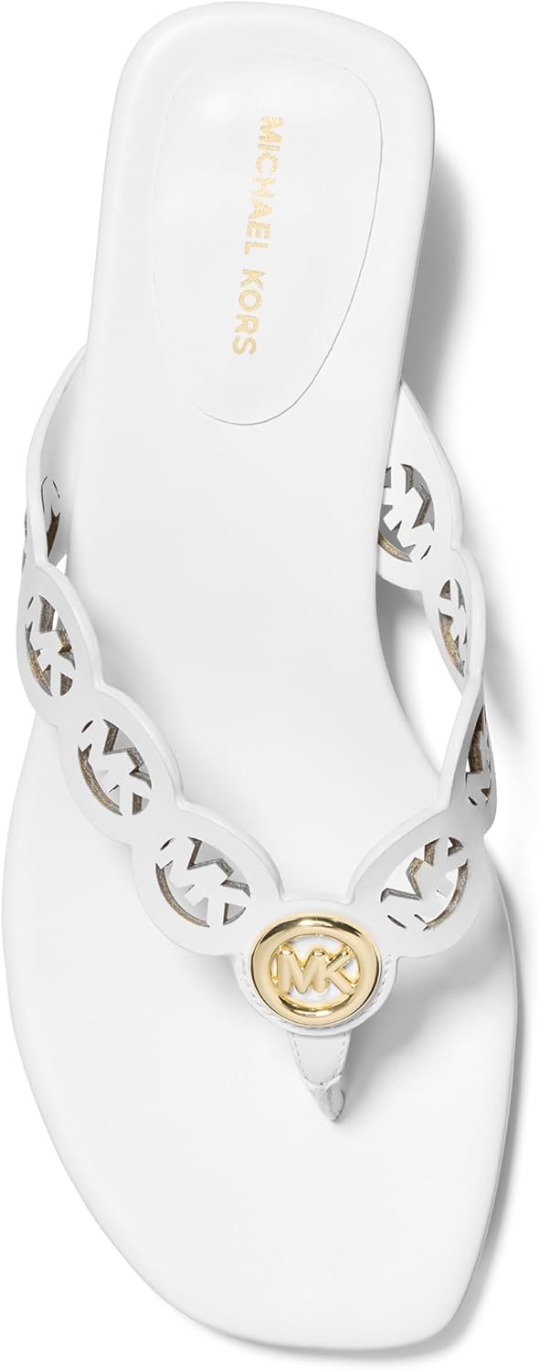 image:imageMichael Kors womens Michael Kors Womens Janie Mid ThongLeatherOptic White