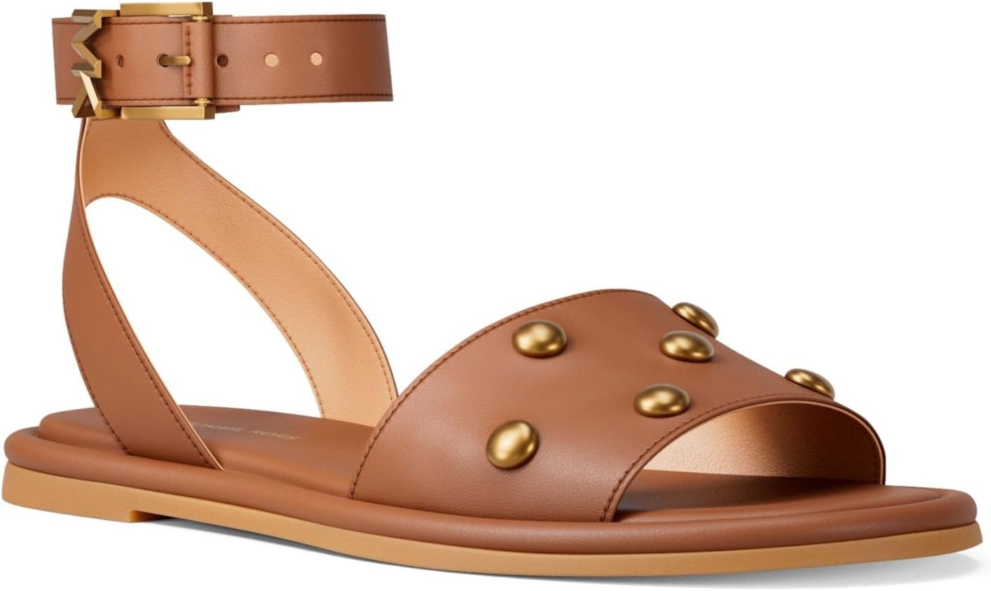 image:imageMichael Kors womens Rosetta Flat SandalLeatherLuggage