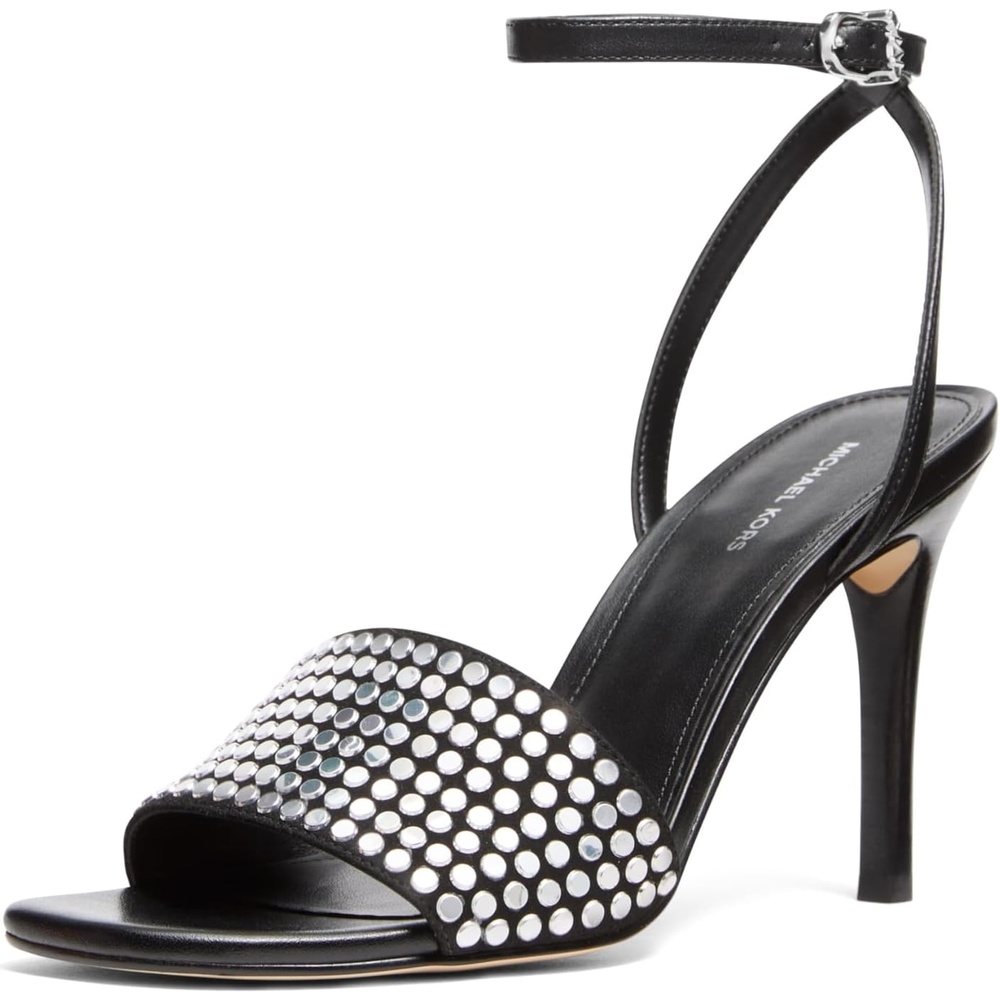 image:imageMICHAEL Michael Kors Elyse Heeled SandalsBlackHot Fix