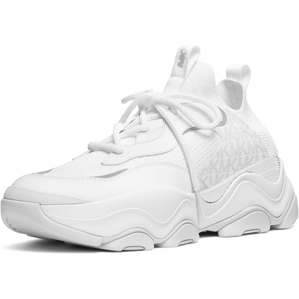 image:imageMichael Kors Mens Atlas Knit Trainer SneakersBright White