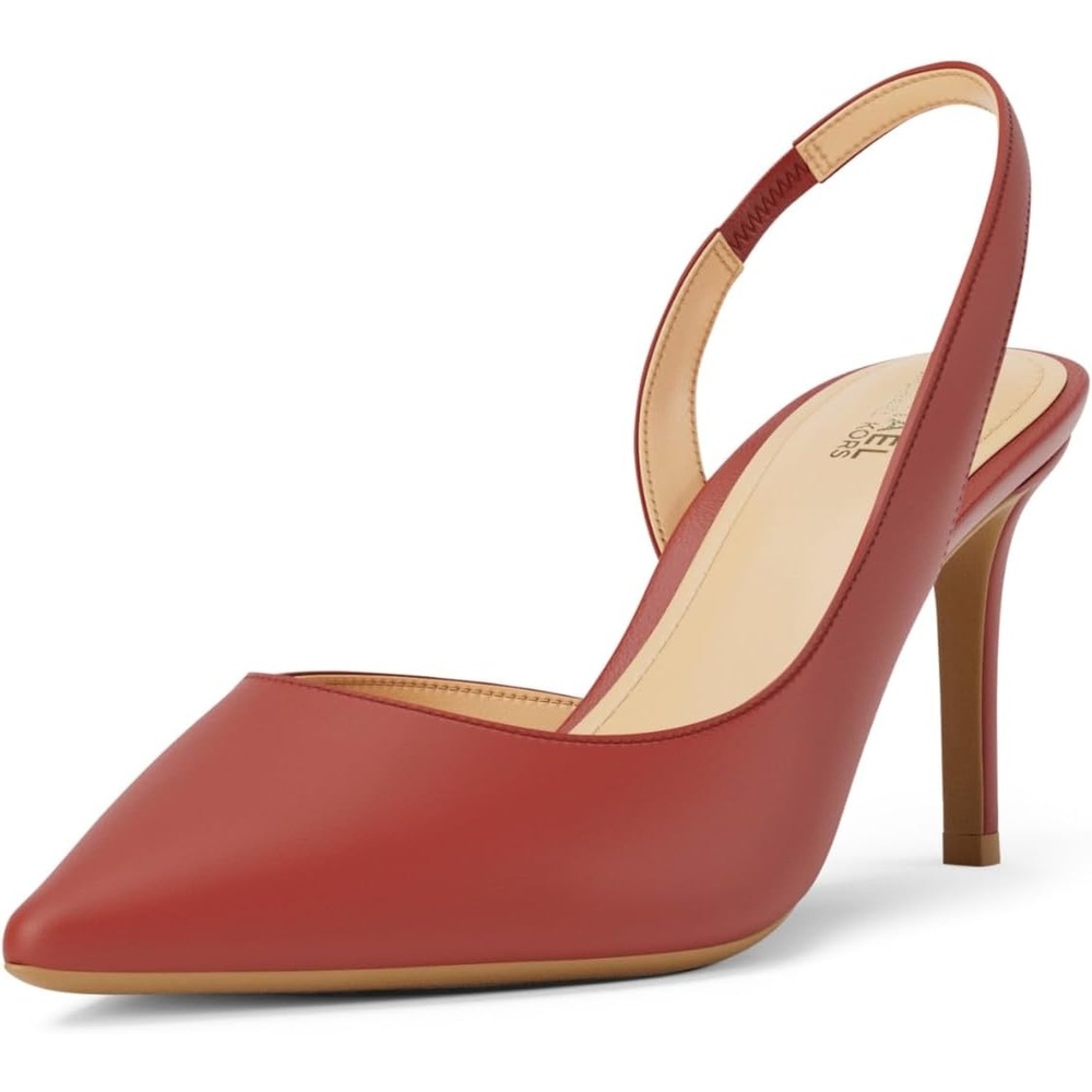image:imageMichael Kors Womens Alina Flex Sling Pump ShoesLeatherCrimson