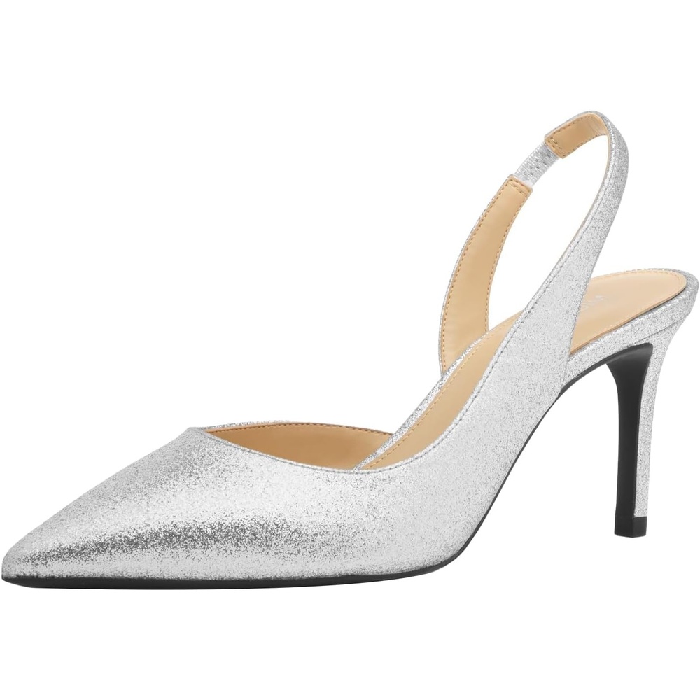image:imageMichael Kors Womens Alina Flex Sling Pump ShoesLeatherSilver