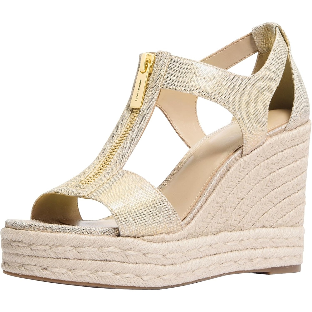 image:imageMichael Kors Womens Berkley Mid WedgePale Gold