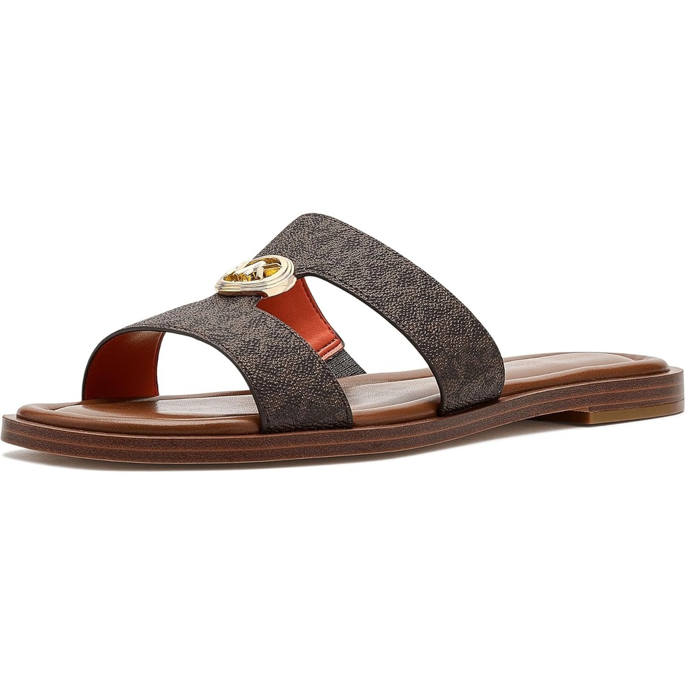 image:imageMichael Kors Womens Erin Flat SandalBrown