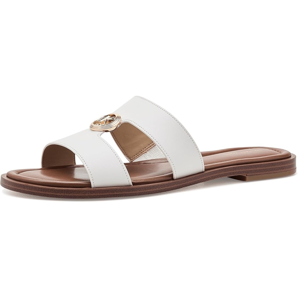 image:imageMichael Kors Womens Erin Flat SandalOptical White