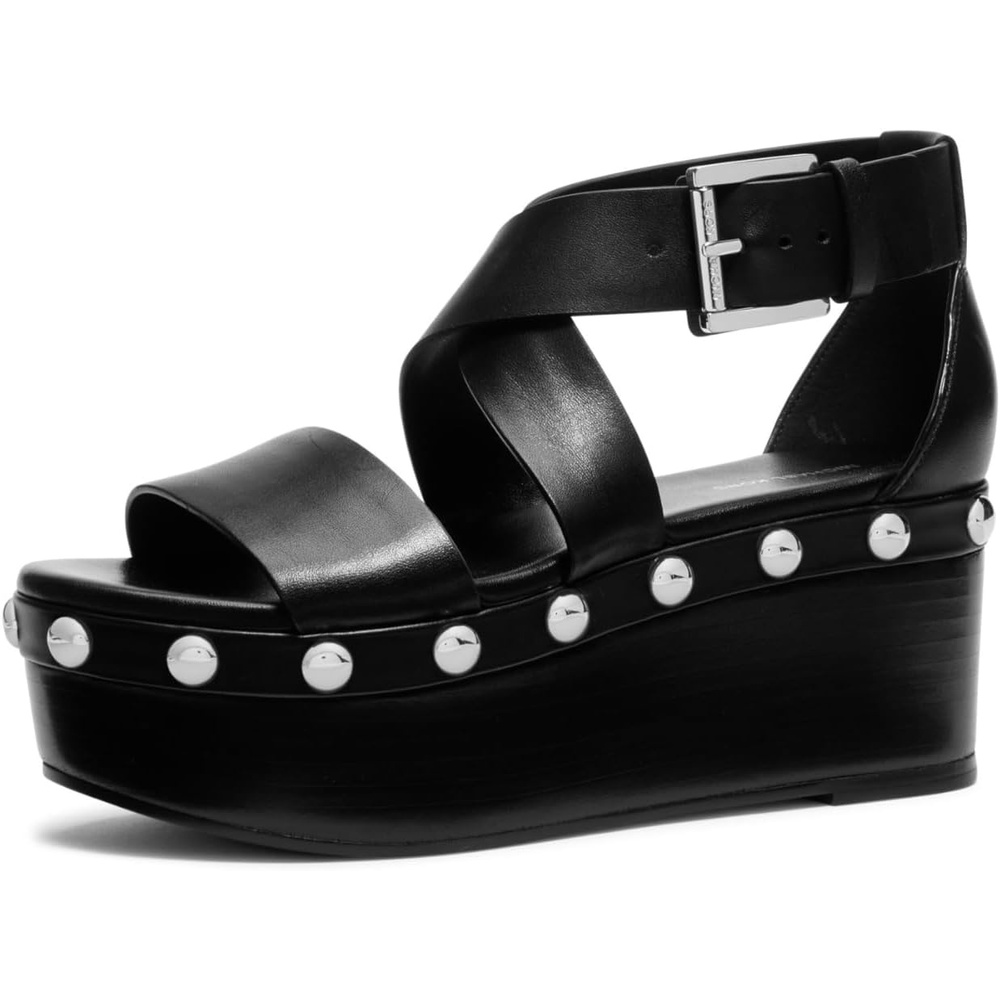 image:imageMichael Kors Womens Hensley Flatform SandalDome StudsBlack