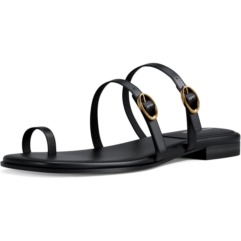 image:imageMichael Kors Womens Kya Flat SandalsLeatherBlack
