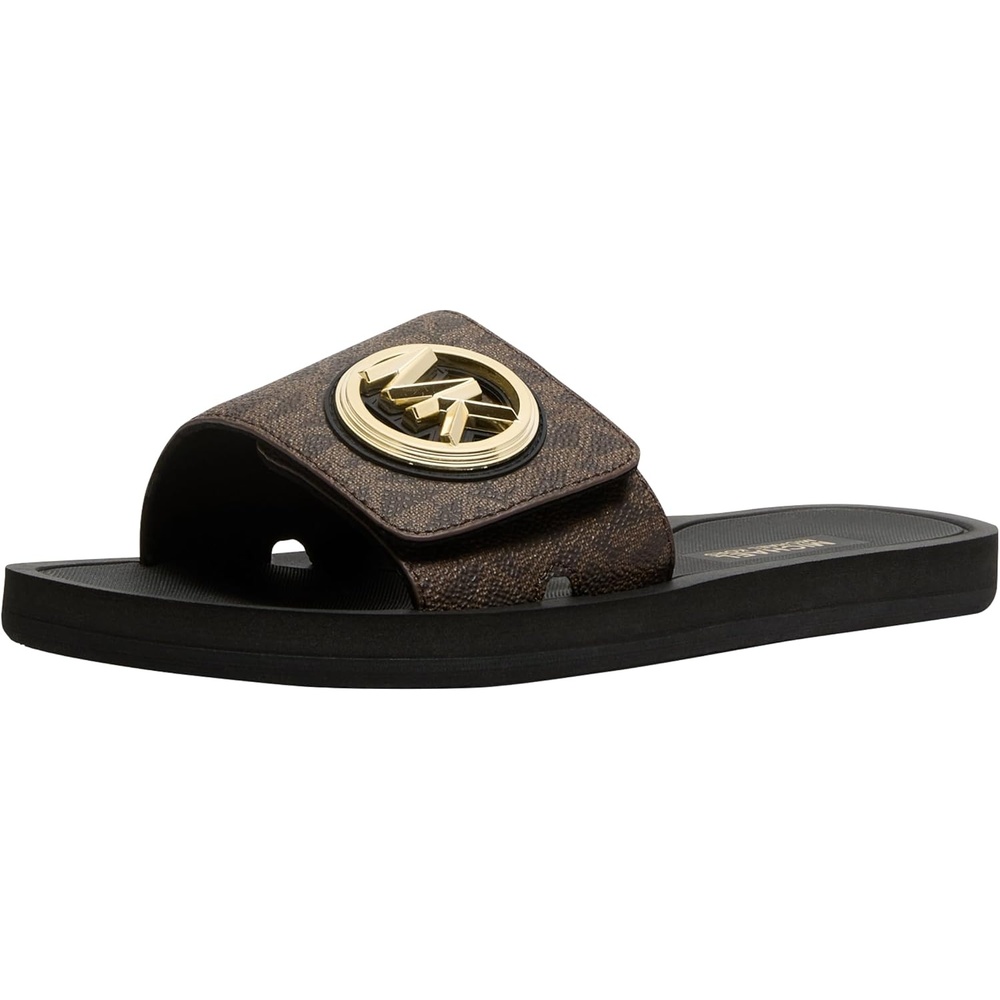 image:imageMichael Kors Womens MK Charm SlideMk SignatureBrown